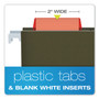 Pendaflex Transparent Colored Tabs For Hanging File Folders, 1/5-Cut Tabs, Red, 2" Wide, 25/Pack View Product Image