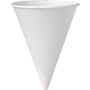 Dart Cone Water Cups, Paper, 4oz, Rolled Rim, White, 200/Bag, 25 Bags/Carton View Product Image