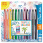 Paper Mate Limited Edition Point Guard Flair Stick Porous Point Pen, Medium 0.7mm, Tropical Ink/Barrel, Dozen View Product Image