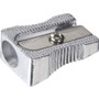 Officemate Metal Pencil Sharpener, 0.63" x 1" x 0.38", Metallic Silver, 4/Pack View Product Image