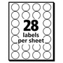 Avery Handwrite Only Self-Adhesive Removable Round Color-Coding Labels, 0.75" dia., Black, 28/Sheet, 36 Sheets/Pack, (5459) View Product Image