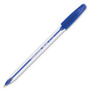 Paper Mate InkJoy 50ST Stick Ballpoint Pen, Medium 1mm, Blue Ink, Clear Barrel, Dozen View Product Image