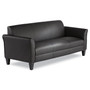 OLD - Alera Alera Reception Lounge Furniture, 3-Cushion Sofa, 77w x 31.5d x 32h, Black View Product Image