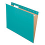 Pendaflex Colored Hanging Folders, Letter Size, 1/5-Cut Tab, Aqua, 25/Box View Product Image