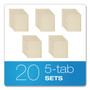 Oxford Write-On Tab Dividers, 5-Tab, 11 x 8.5, Manila, 20 Sets View Product Image