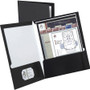 Oxford High Gloss Laminated Paperboard Folder, 100-Sheet Capacity, Black, 25/Box View Product Image