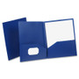 Oxford Poly Twin-Pocket Folder, Holds 100 Sheets, Opaque Dark Blue View Product Image