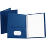 Oxford Twin-Pocket Folders with 3 Fasteners, Letter, 1/2" Capacity, Blue, 25/Box View Product Image