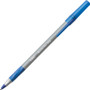 BIC Round Stic Grip Xtra Comfort Ballpoint Pen, Easy-Glide, Stick, Medium 1.2 mm, Blue Ink, Gray/Blue Barrel, Dozen View Product Image