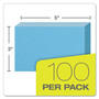 Oxford Unruled Index Cards, 3 x 5, Blue, 100/Pack View Product Image