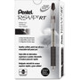 Pentel R.S.V.P. RT Retractable Ballpoint Pen, 1mm, Black Ink, Clear Barrel, Dozen View Product Image