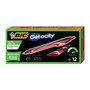 BIC Gel-ocity Quick Dry Gel Pen, Retractable, Fine 0.7 mm, Red Ink, Red Barrel, Dozen View Product Image