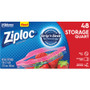 Ziploc Double Zipper Storage Bags, 1 qt, 1.75 mil, 9.63" x 8.5", Clear, 9/Carton View Product Image