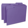 Smead Interior File Folders, 1/3-Cut Tabs, Letter Size, Purple, 100/Box View Product Image