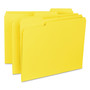 Smead Interior File Folders, 1/3-Cut Tabs, Letter Size, Yellow, 100/Box SMD10271 View Product Image