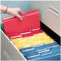 Smead Interior File Folders, 1/3-Cut Tabs, Letter Size, Aqua, 100/Box SMD10235 View Product Image