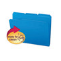 Smead Top Tab Poly Colored File Folders, 1/3-Cut Tabs, Letter Size, Blue, 24/Box View Product Image