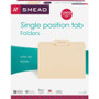 Smead Manila File Folders, 1/3-Cut Tabs, Center Position, Letter Size, 100/Box SMD10332 View Product Image