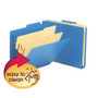 Smead Six-Section Poly Classification Folders, 2 Dividers, Letter Size, Blue, 10/Box View Product Image