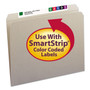 Smead Reinforced Top Tab Colored File Folders, Straight Tab, Letter Size, Gray, 100/Box View Product Image