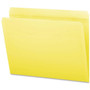 Smead Reinforced Top Tab Colored File Folders, Straight Tab, Letter Size, Yellow, 100/Box View Product Image