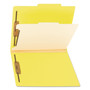 Smead Colored Top Tab Classification Folders, 1 Divider, Letter Size, Yellow, 10/Box View Product Image