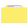 Smead Colored Top Tab Classification Folders, 1 Divider, Letter Size, Yellow, 10/Box View Product Image