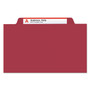 Smead Colored Top Tab Classification Folders, 1 Divider, Letter Size, Red, 10/Box View Product Image