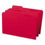 Smead Reinforced Top Tab Colored File Folders, 1/3-Cut Tabs, Legal Size, Red, 100/Box View Product Image