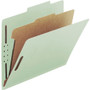 Smead 100% Recycled Pressboard Classification Folders, 1 Divider, Legal Size, Gray-Green, 10/Box View Product Image