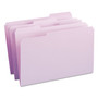 Smead Reinforced Top Tab Colored File Folders, 1/3-Cut Tabs, Legal Size, Lavender, 100/Box View Product Image
