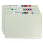 Smead Recycled Pressboard Folders with Two SafeSHIELD Coated Fasteners, Straight Tab, 2" Expansion, Legal Size, Gray-Green, 25/Box View Product Image