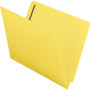 Smead Heavyweight Colored End Tab Folders with Two Fasteners, Straight Tab, Letter Size, Yellow, 50/Box View Product Image