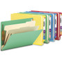 Smead Colored End Tab Classification Folders w/ Dividers, 2 Dividers, Letter Size, Blue, 10/Box View Product Image