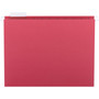 Smead Colored Hanging File Folders, Letter Size, 1/5-Cut Tab, Red, 25/Box View Product Image