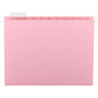 Smead Colored Hanging File Folders, Letter Size, 1/5-Cut Tab, Pink, 25/Box View Product Image