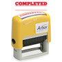 AbilityOne 7520012074111 SKILCRAFT Pre-Inked Message Stamp, COMPLETED, Red View Product Image