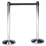 Tatco Adjusta-Tape Crowd Control Stanchion Posts Only, Nylon, 40" High, Black, 2/Box View Product Image