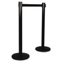 Tatco Adjusta-Tape Crowd Control Posts Only, Steel, 40" High, Black, 2/Box View Product Image