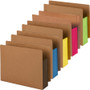 Smead Redrope Drop-Front End Tab File Pockets w/ Fully Lined Colored Gussets, 3.5" Exp, Letter Size, Redrope/Dark Brown, 10/Box View Product Image