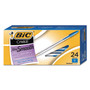 BIC Cristal Xtra Smooth Ballpoint Pen Value Pack, Stick, Medium 1 mm, Blue Ink, Clear Barrel, 24/Pack View Product Image