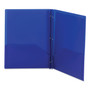 Smead Poly Two-Pocket Folder w/Fasteners, 11 x 8 1/2, Blue, 25/Box View Product Image