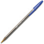 BIC Cristal Xtra Bold Ballpoint Pen, Stick, Bold 1.6 mm, Blue Ink, Clear Barrel, Dozen View Product Image