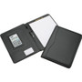 AbilityOne 7510014844563 SKILCRAFT Black Leather Look Portfolio, Solar Calculator/Writing Pad/Pen View Product Image