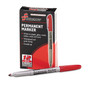 AbilityOne 7520015114324 SKILCRAFTPermanent Marker, Fine Bullet Tip, Red, Dozen View Product Image