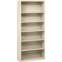 Tennsco Metal Bookcase, Six-Shelf, 34-1/2w x 13-1/2h x 78h, Putty View Product Image