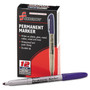 AbilityOne 7520015114319 SKILCRAFT Permanent Marker, Fine Bullet Tip, Blue, Dozen View Product Image