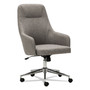 Alera Captain Series High-Back Chair, Supports up to 275 lbs, Gray Tweed Seat/Gray Tweed Back, Chrome Base View Product Image