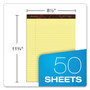 Ampad Gold Fibre Writing Pads, Wide/Legal Rule, 8.5 x 11.75, Canary, 50 Sheets, Dozen View Product Image