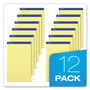 Ampad Recycled Writing Pads, Wide/Legal Rule, 8.5 x 14, Canary, 50 Sheets, Dozen View Product Image